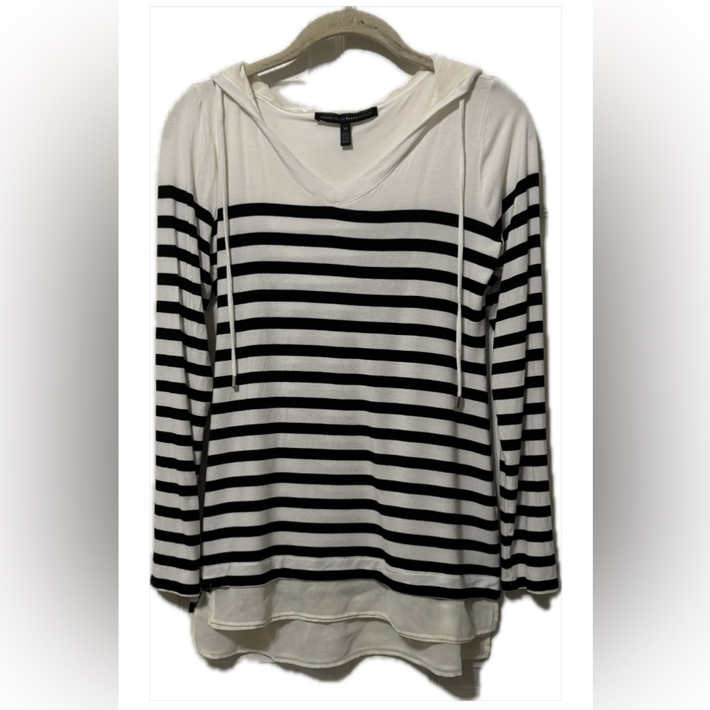 Whbm hooded striped top